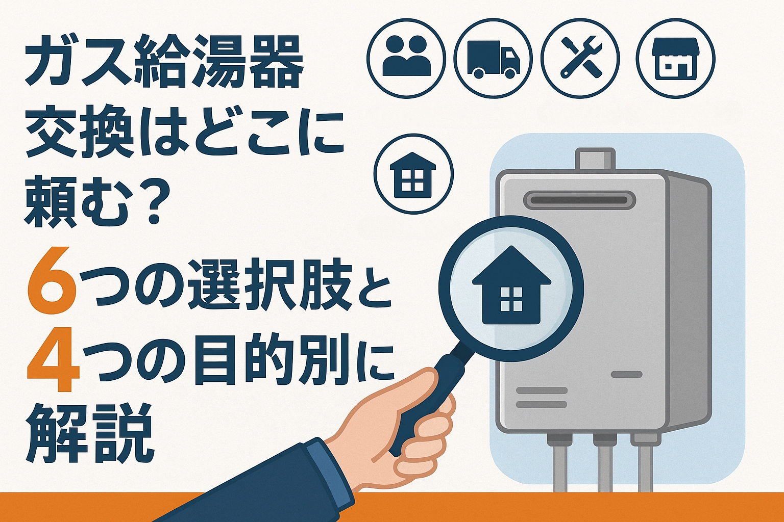 ガス給湯器交換はどこに頼む？6つの選択肢と4つの目的別に解説 | 姫路 